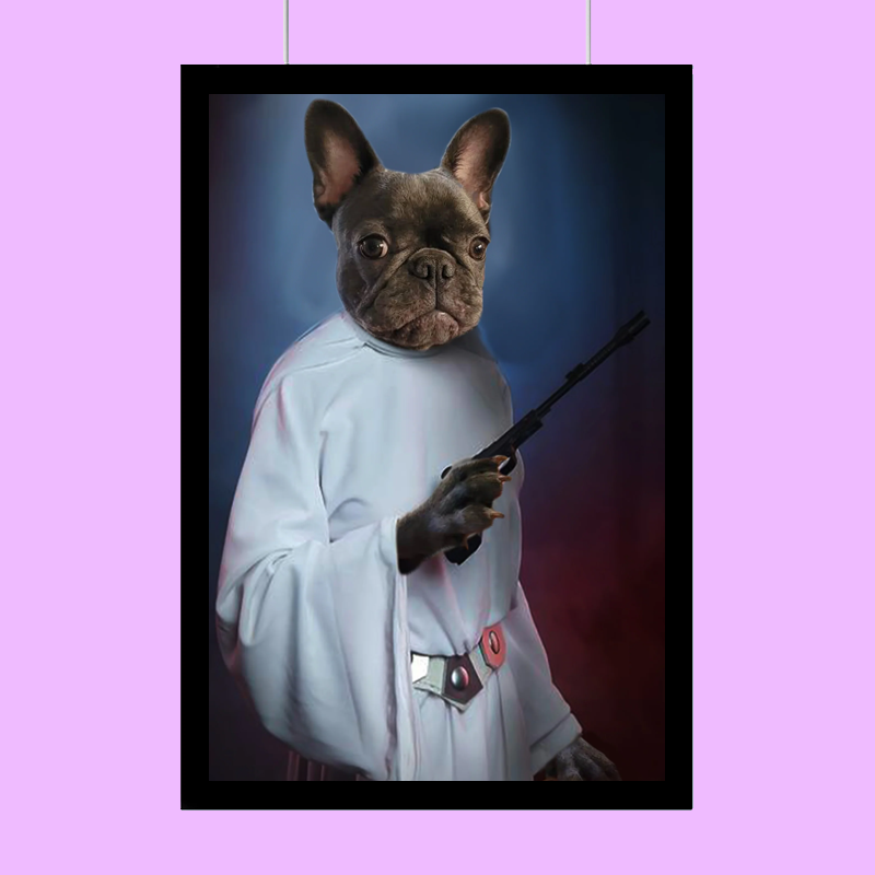 Princess Leia Star Wars - Custom Pet Portrait
